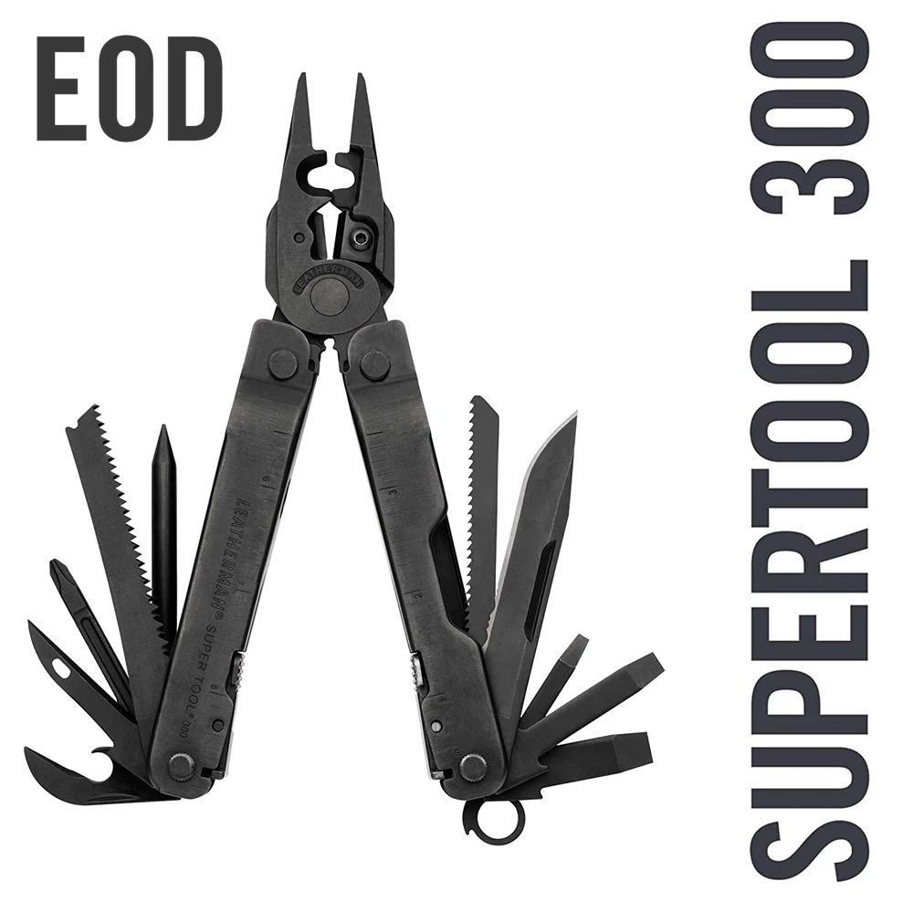 

LEATHERMAN - Super Tool 300 EOD Multitool with Firearm and EOD Tools for Technicians, Black with MOLLE Sheath
