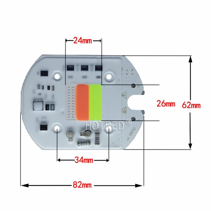 Светодиодный RGB чип COB цветной 30 Вт 220 В вход умный IC для DIY прожектор Точечный