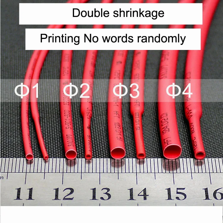 10 м 2:1 термоусадочные трубки диаметром 1/2/3/4/5/6/8/10/12 мм Термоусадочные Термоусадочная трубка Термоусаживаемая трубка белый изоляции провода Обёрточная бумага кабель - Цвет: Red