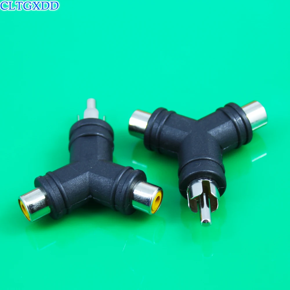 Разъем адаптер для аудио и видео cltgxdd RCA AV one two Lotus revolution dual female lotus tee|Соединители| |
