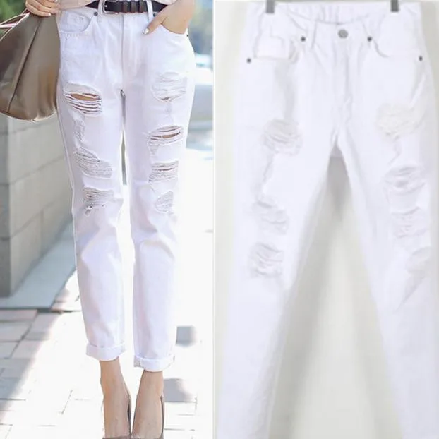 plus size white cotton pants
