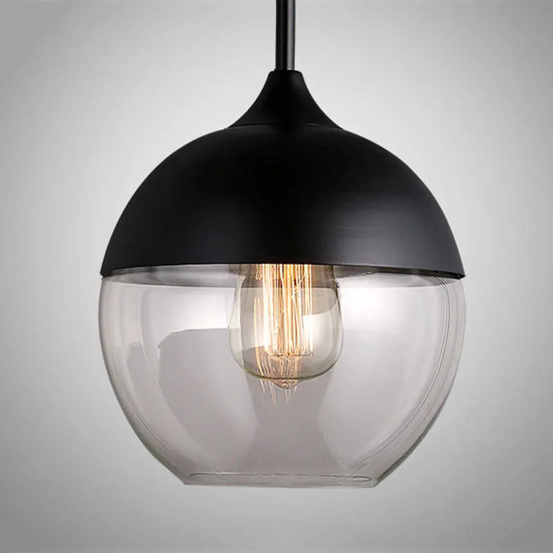 Vintage Retro Pendant Light Hanging Amber Glass Antique Loft Indoor Pendant Lamp Edison Decorative Drop Light Restaurant Pendant Light (10)