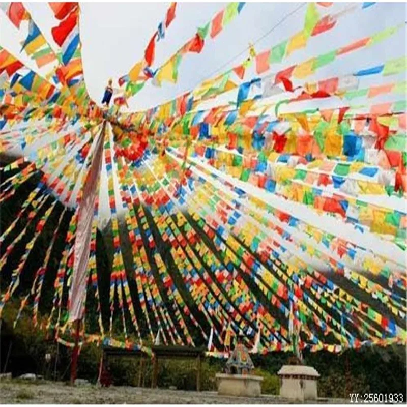 

20 Flags 7m Ten In One Silk Prayer Flags Wind Horse Flag Daming To Curse Salford Enrichment Buddhist Scriptures Natural Greeting