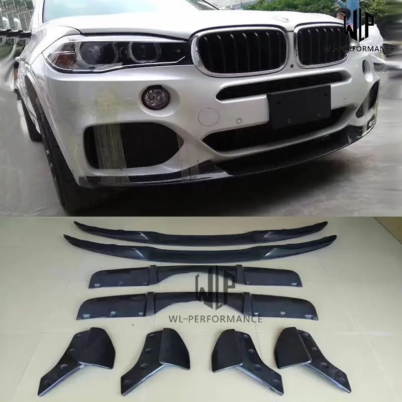 

F15 Carbon Fiber Front Lip Rear Diffuser Rear Bumper Aprons Side Splitter for BMW F15 X5 M Performance Bumper 2014-2015