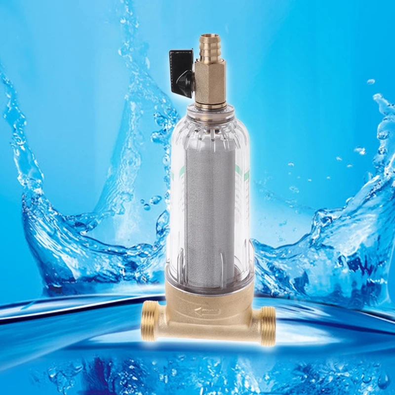 

2019 New 6 Points Front Purifier Copper Lead Water Filter Home Dust Stainless Mesh Faucet