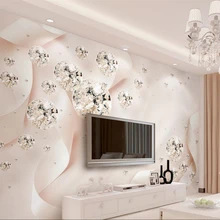 Beibehang пользовательские обои настенные современные розовые ленты хрустальный шар 3d ювелирные изделия ТВ фон стены гостиной спальни 3d обои