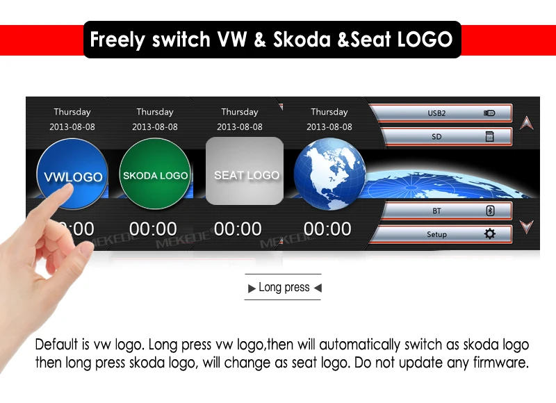 Cheap German warehouse! 7"2 din Car DVD player for Skoda SEAT Volkswagen VW Passat B5 Polo Golf Touran Jetta Tiguan Bora  BT canbus BT 9