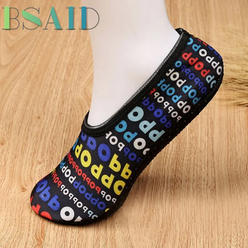 BSAID 1Pair Polyester Lazy Shoes, Casual Women portable Floor Slipper Soft Socks Non-slip Nylon Boat Socks Indoor Home Convience