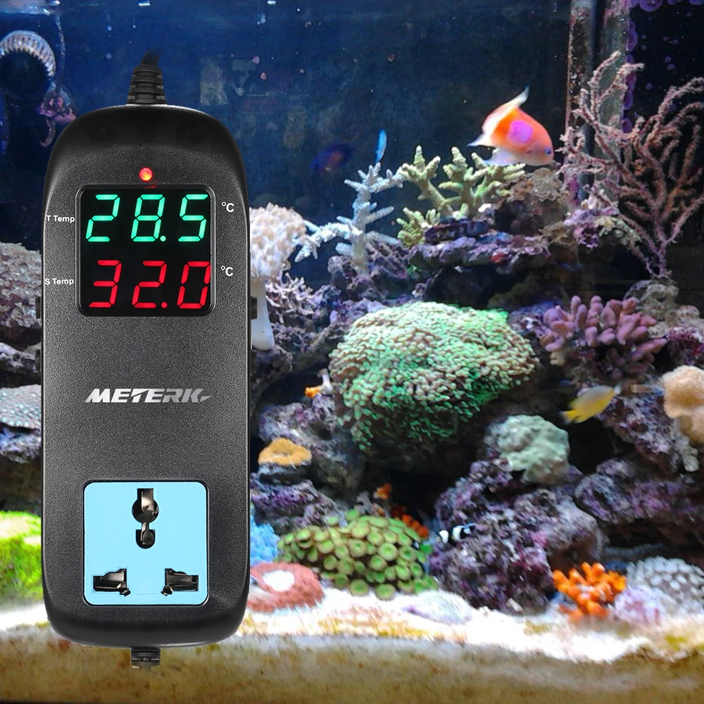 

Meterk Digital Thermometer Thermoregulator LED Breeding Temperature Controller Thermocouple Thermostat with Socket AC 90V~250V