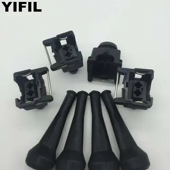 

100pcs/lot 2 Pin/Way Automotive EV1 Fuel Injector EFI Connector Electrical Wire Plug 1jz ev6 ev14 For Tyco Lucas & Bosch