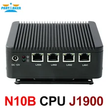 Partaker Nuc Fanless Mini PC With J1900 Quad Core 4*LAN Windows HTPC Wifi TV Box VGA HDMI