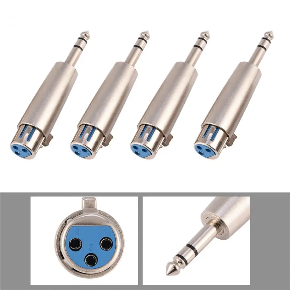 4 шт. 3 контактный разъем XLR для стерео 6 35 мм 1/4|xlr female|xlr 3-pinxlr xlr |