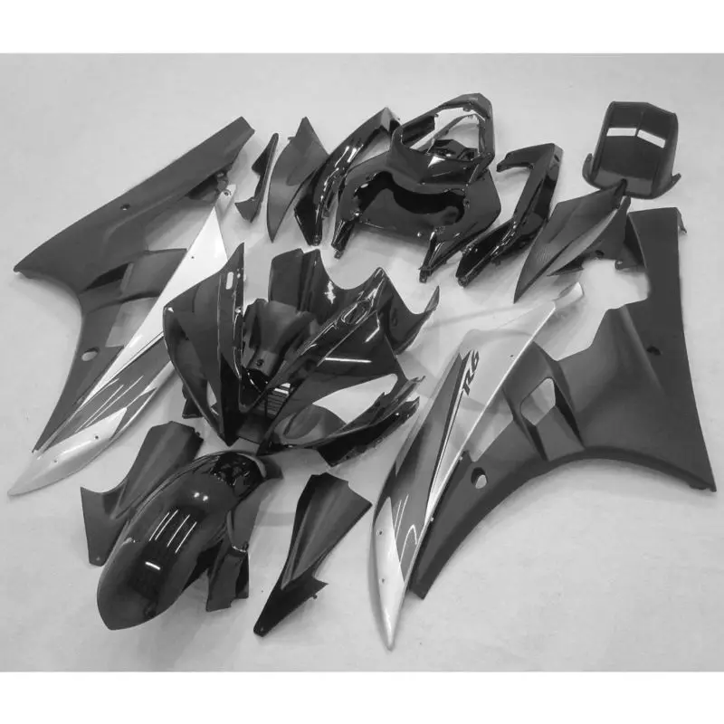 

Black Silver Fairing Bodywork Kit Fit For YAMAHA YZF R6 YZF-R6 06-07 Injection