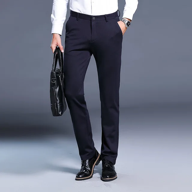 Aliexpress.com : Buy 2019 Men Suit Pants Men's Slim Fit Dress Pants ...