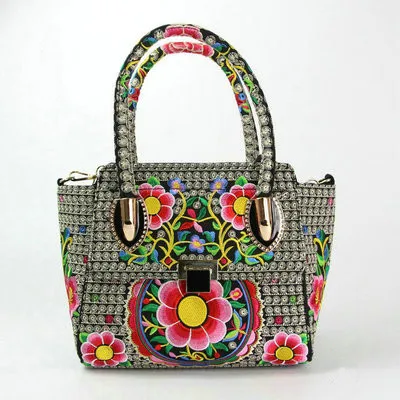 

Fashion Embroidery Small Shopping bag!Nice Bohemian Floral embroidery Lady Shoulder&Handbag All-match Vintage Multi-use Carrier
