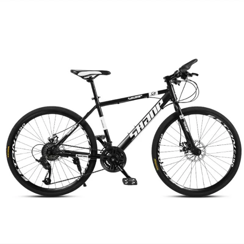 Горный велосипед для взрослых мужчин и женщин 26 дюймов 21 скорость двойной дисковый тормоз высокая углеродистая стальная рама кросс-кантри велосипед
