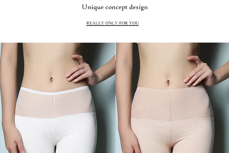 Lace Safety Short Pants Summer Ice Silk Female Boyshorts Underwear Middle Waist Seamless Shorts Pants for Women (14)