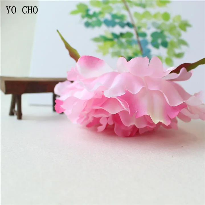 Artificial Peony Flower Head Silk Rose Wedding Wreaths White Pink Blue Fake Flowers Big Flower Heads (23)