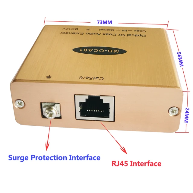 Digital Optical Toslink S/PDIF Coax Fiber Optic Audio Extender over Cat5e/6 Up TO 500ft