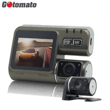 HD 720P Dual Lens Car DVR I1000 G-Sensor + H.264 + MOV Video Recorders + 120 degree ultra wide angle lens Camcorder Car Camera
