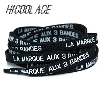 

2019 New Flat Printed Shoelaces Brand with 3 Stripes Laces in French Printing Shoelaces for NMD/Ultraboost