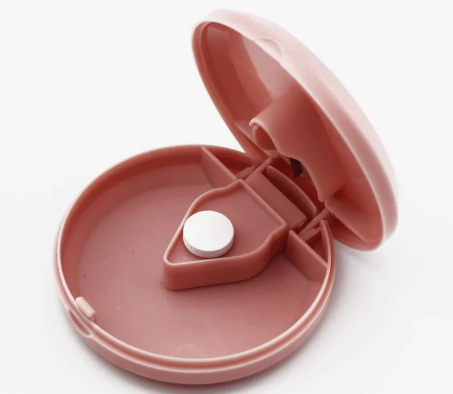 

Portable Pill Cutter Medicine Box Organizer Case Holder Pill Tablet Splitter