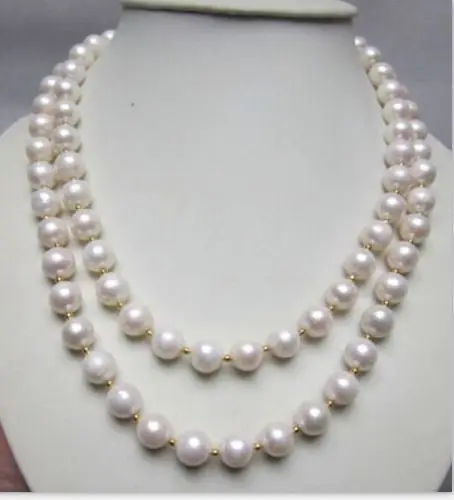 

FREE SHIPPING HOT sell new Style >>>> 32inch 10-11mm natural south seas white pearl necklace