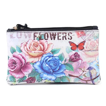 

European and American style ladies purse landscape pattern wallet storage bag portable purse mini mobile phone bagDropship T620