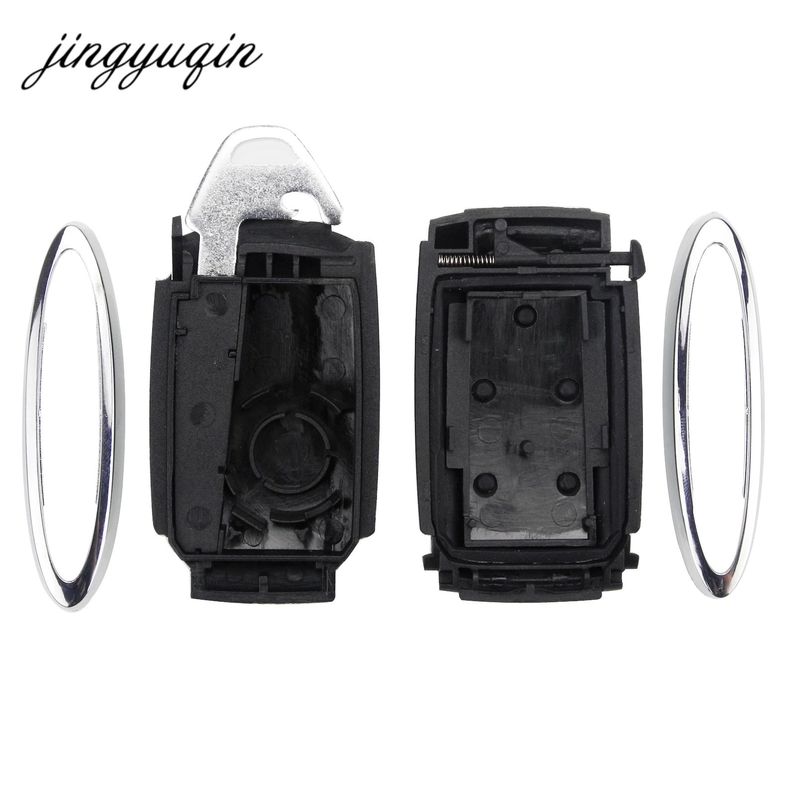 JINGYUQIN 5 BUTTONS KEY FOB SHELL FOR JAGUAR X XF XK XKR NEW REMOTE SMART PROX CASE HOUSING + BLADE REPLACEMENT