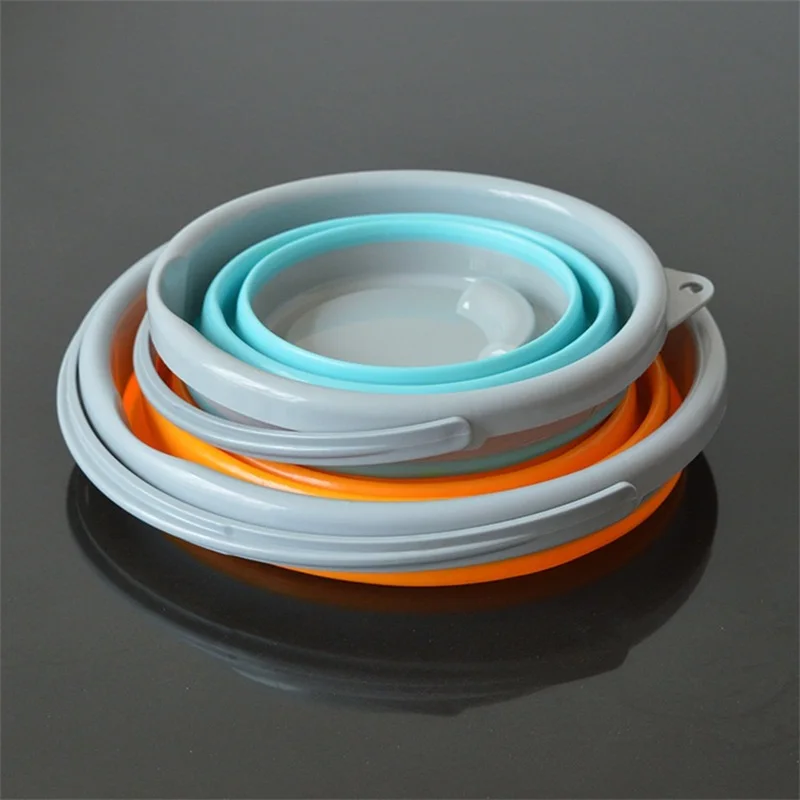 Minch 5L/10L de silicona al aire libre Cubo de pesca engrosamiento plegable redondo portátil de lavado de coches barriles de suministros de pesca Minch 5L/10L de silicona al aire libre Cubo de pesca engrosamiento plegable redondo portátil de lavado de coches barriles de suministros de pesca