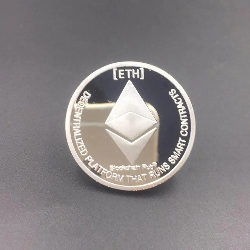 Plated Collectible Commemorative Crypto Physical Ethereum Gold Coin