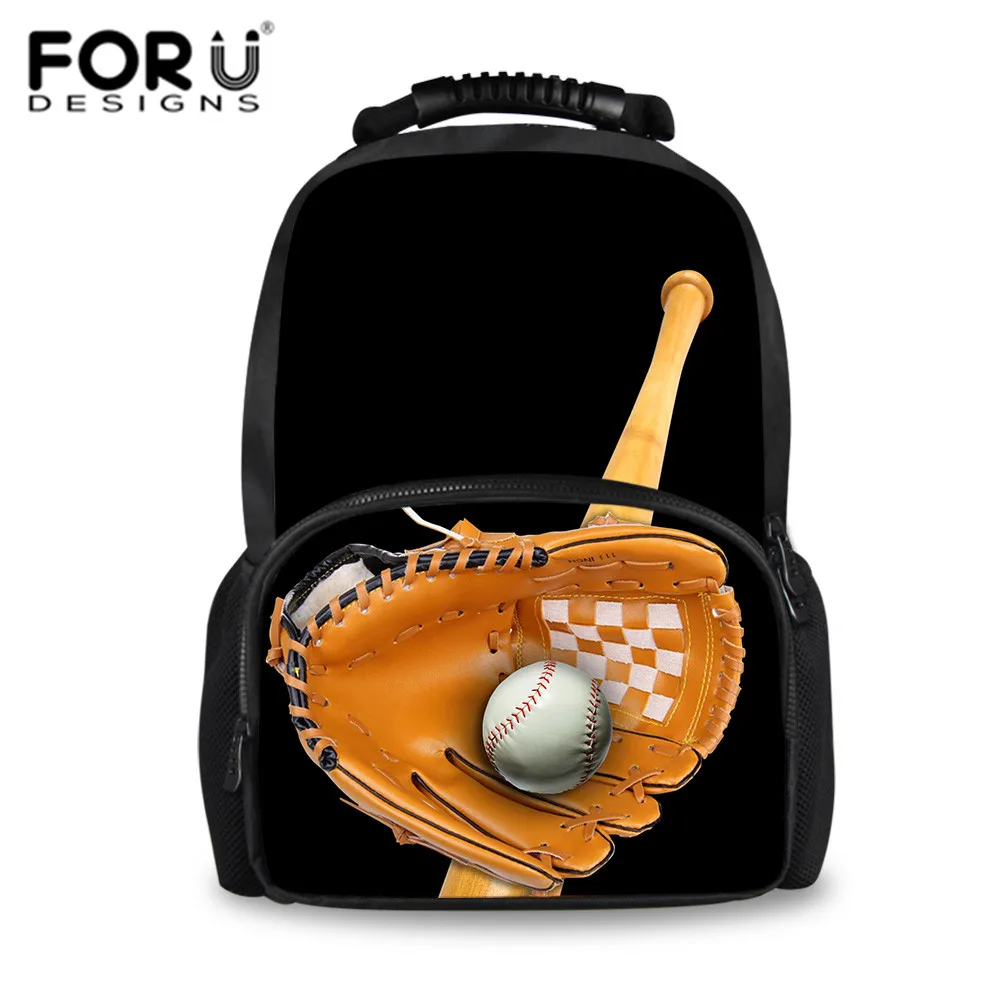 

FORUDESIGNS Cool Children 3D Ball Felt Backpack Men's Backpack Black Shoulder Bag for School Girl College Student Bagpack Retail