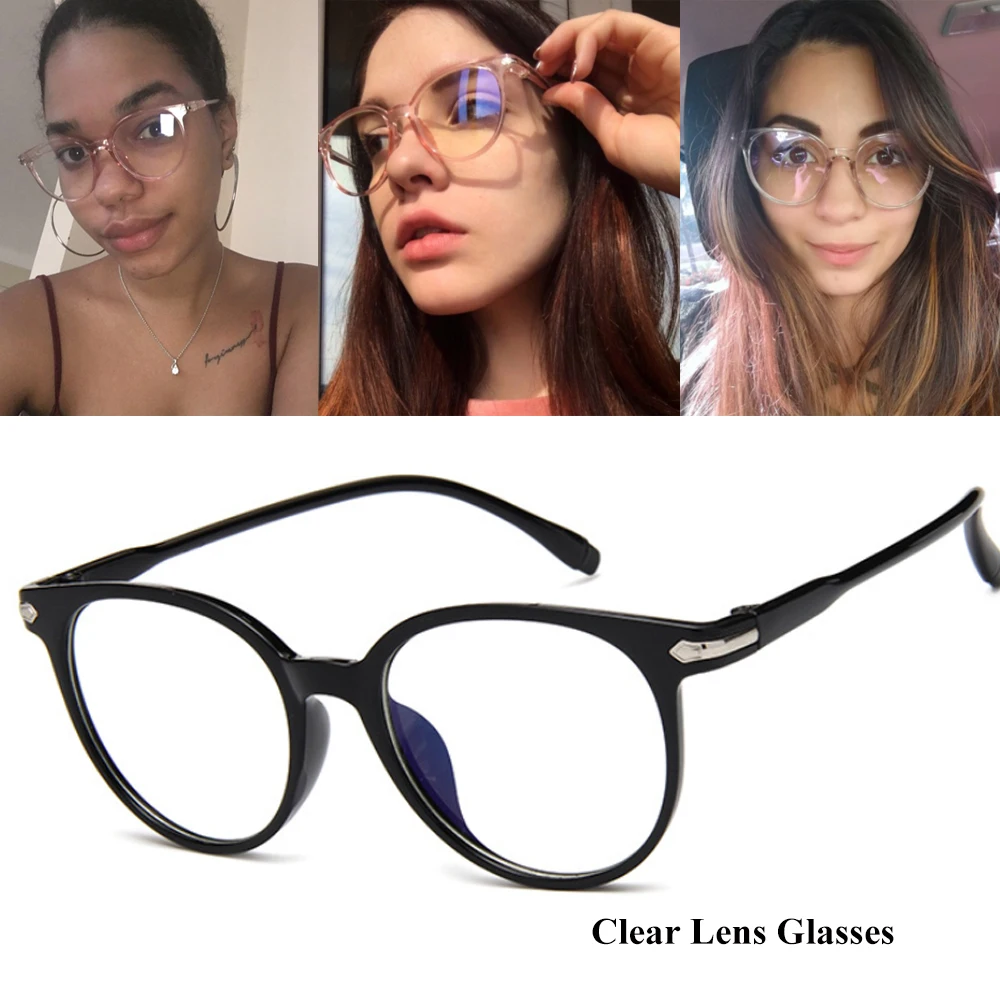 

Fashion Transparent Glasses Optical Glasses Frames For Women Cat Eye Glasses Frame Men Eyeglasses Eyewear Frame Oculos 2019