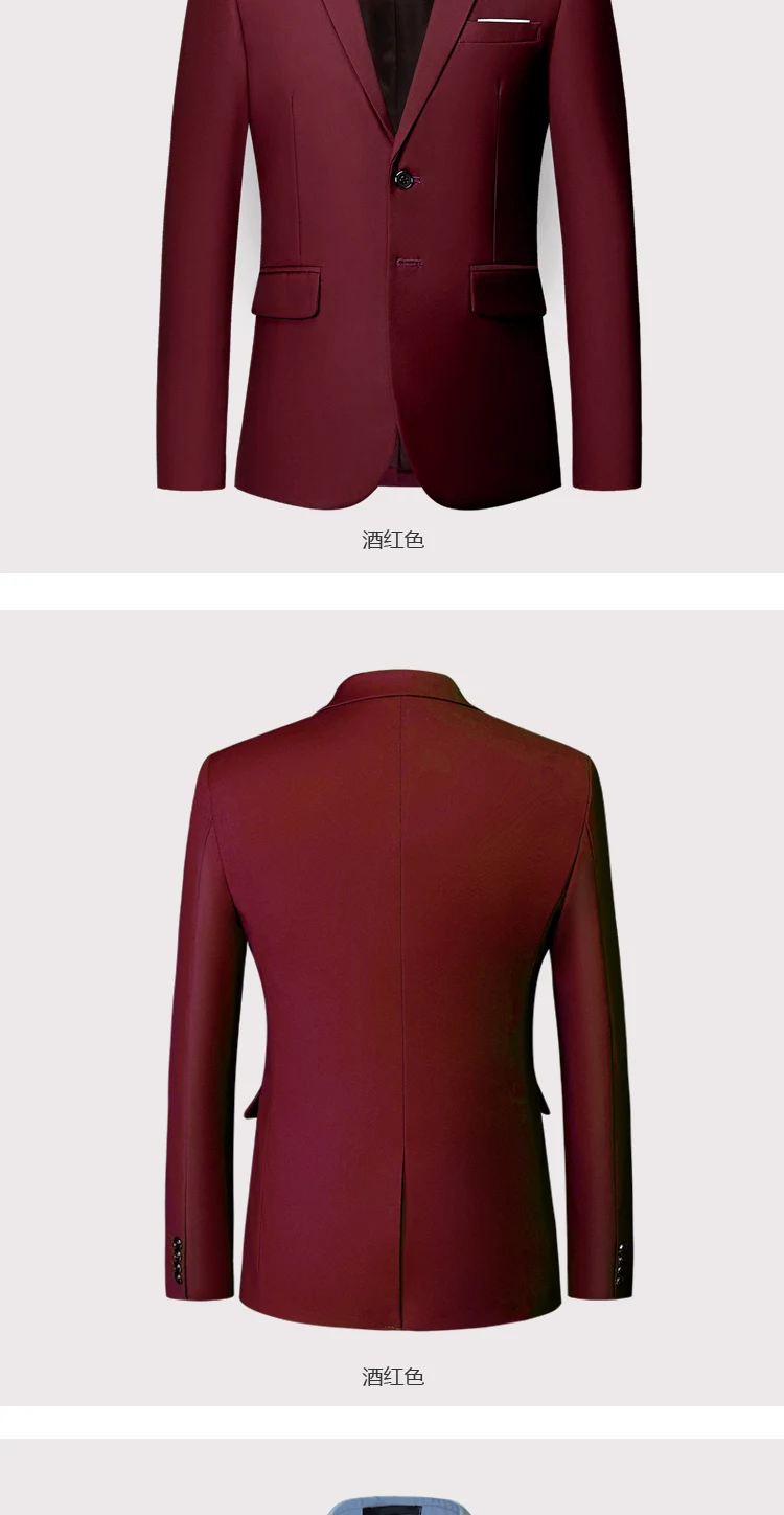 Новая Мода смокинг пиджак Для мужчин классический красный Бизнес Свадебная вечеринка платье Для мужчин s куртки азиатских Размеры 6XL
