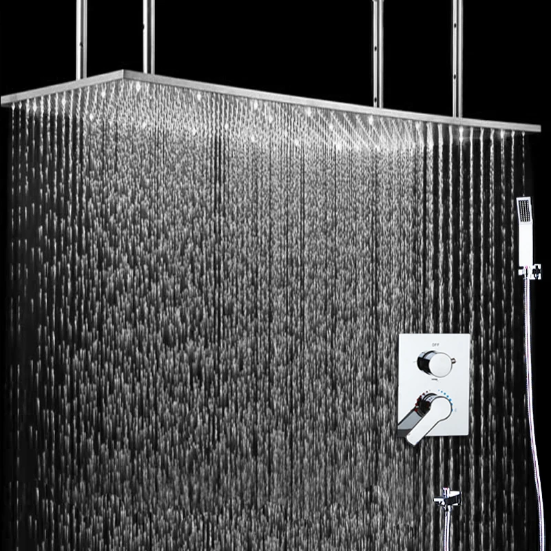 

2018 Hot Selling Ceiling Big Rainfall Shower Hot And Cold Mixer Set/ Ceiling Mounted Shower Faucets Panel