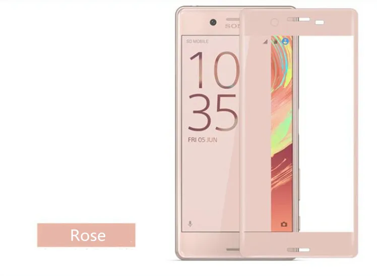 Для sony Xperia XA экранная печать закаленное стекло для sony Xperia XA F3111 F3112 изогнутая поверхность полная защитная Пленка чехол - Цвет: Rose Gold