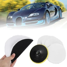 5 шт. " полировщик/буфер мягкий шерстяной берет и коврик крюк петля нано воск для ветрового стекла ремонт мебели полировка/полировка комплект