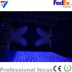 18ft * 18ft FedEx звезды СИД танцпол свет белый Цвет Star Танцы пола для Свадебного Шоу вечерние дискотека свет