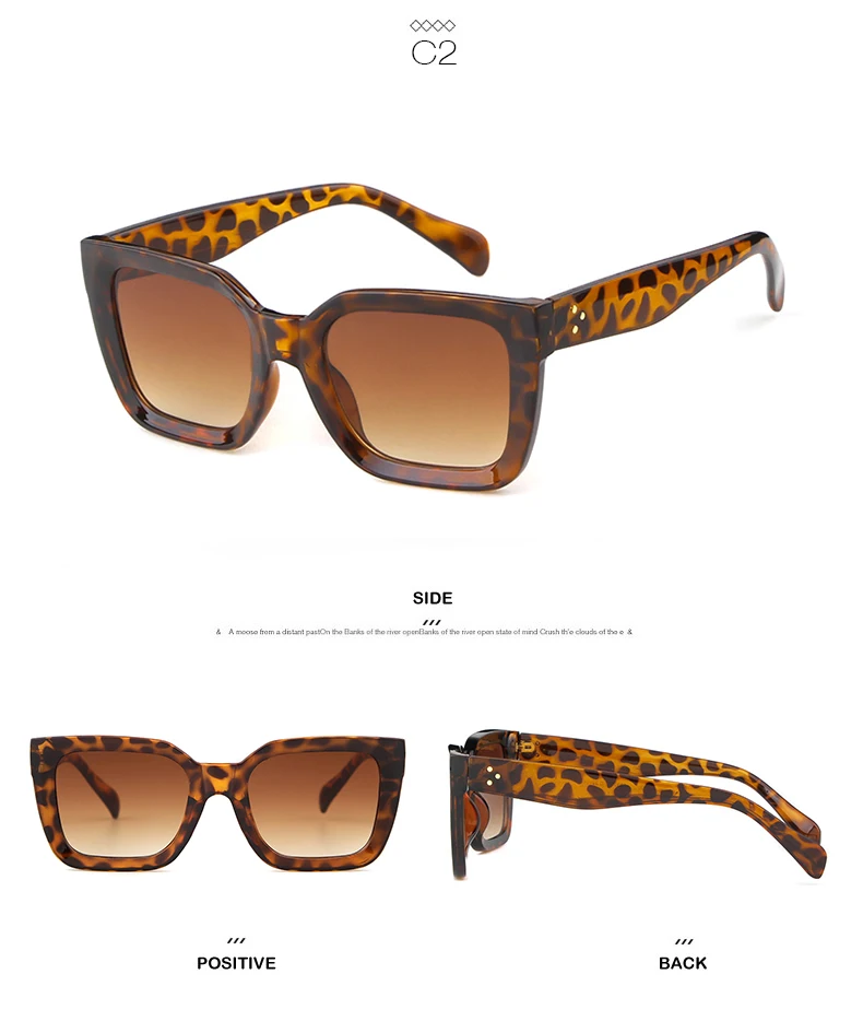 WHO CUTIE винтажные маленькие квадратные солнцезащитные очки для женщин Ретро дизайнерские Черепаховые заклепки оправа 90S Модные солнцезащитные очки оттенки 864