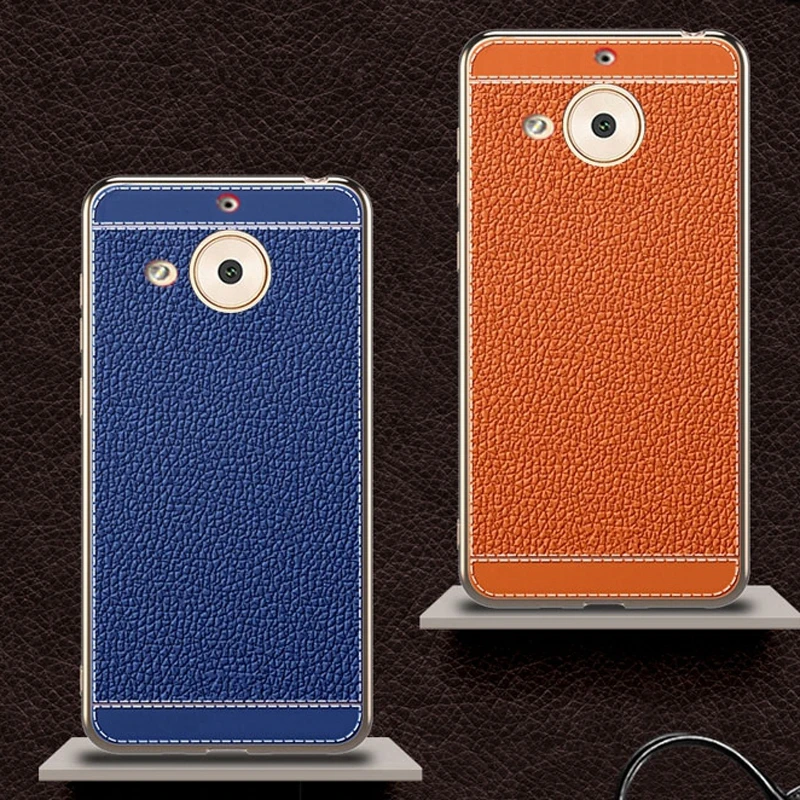 

GR olamexy Soft TPU Litchi Pattern plating electroplate Back bags cases for Casper Via A1 Cover Mobile Phone Free Shipping Case