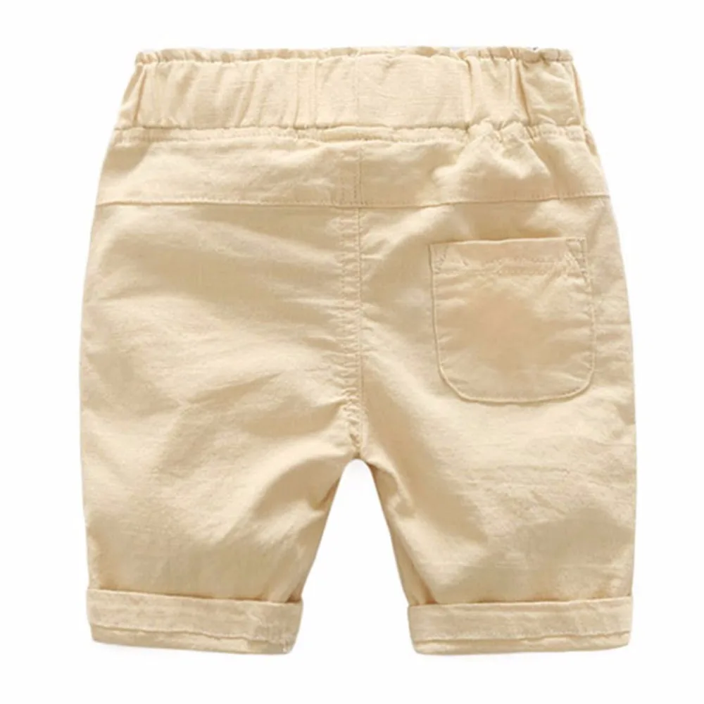 Boy's Classy Elastic Waist Animal Print Shorts-Model Show Back