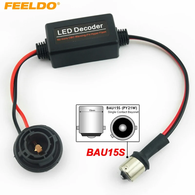 

FEELDO 1Pc Car BAU15S No Error Load Resistor No Flickering Decoder for LED Light Into a canbus bulb #AM3927