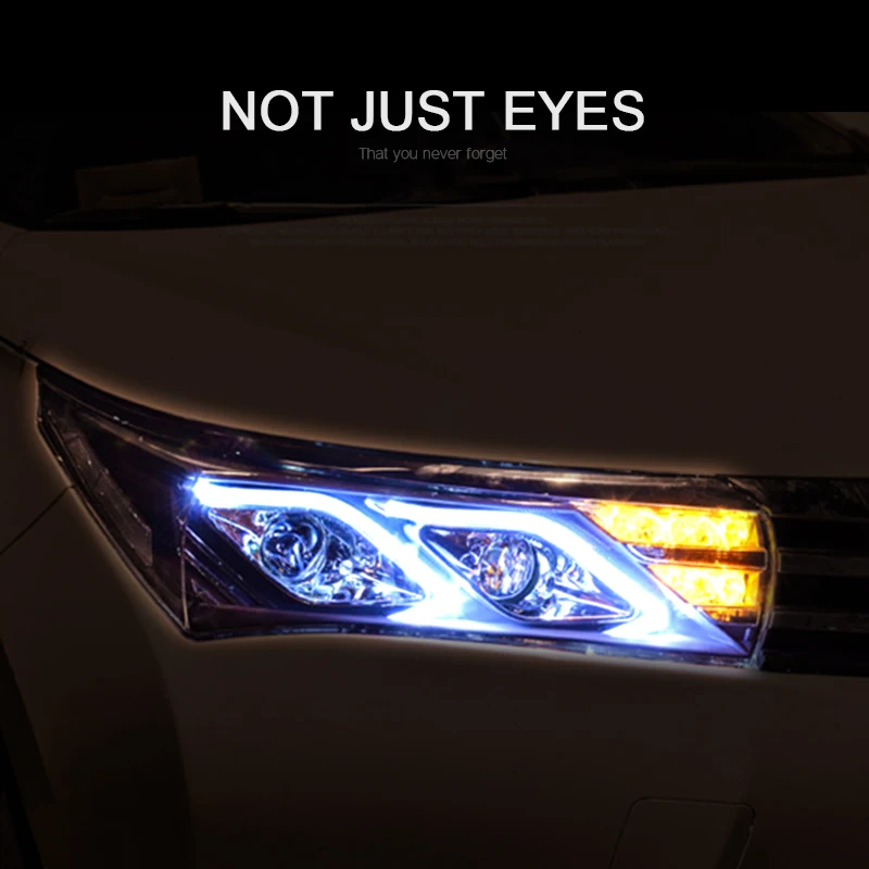 CNSUNNYLIGHT для Toyota Corolla 2014/2015 фар автомобиля светодио дный сборки LED DRL указатели поворота объектив проектора Plug & Play головного света