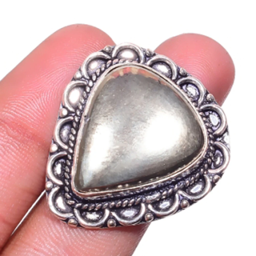

Pyrite Jaspers Ring Silver Overlay over Copper , USA SIZE:8.5 , R4535