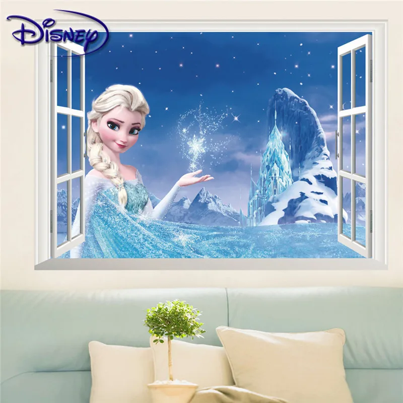 Disney Kids DIY 3D sticker frozen Puzzle Children's room decoration kindergarten stickers cartoon pegatinas autocollant enfant