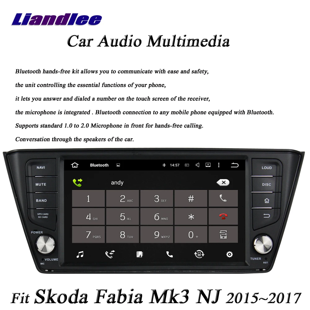 Sale Liandlee Car Android System For Skoda Fabia Mk3 NJ Radio CD DVD Player GPS Navi MAP Navigation HD Wifi FM BT Screen Multimedia 3
