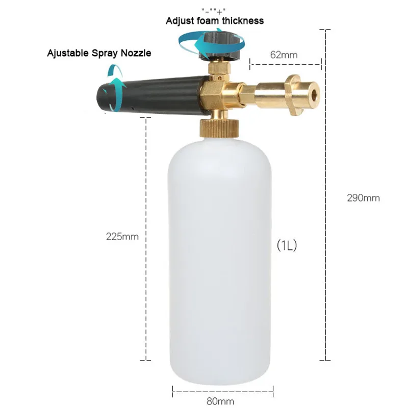 Cheap Snow foam lance Foam Cannon Foam Generator Tornado With Adaptors for nilfisk for Karcher for Lavor car washer car accessories