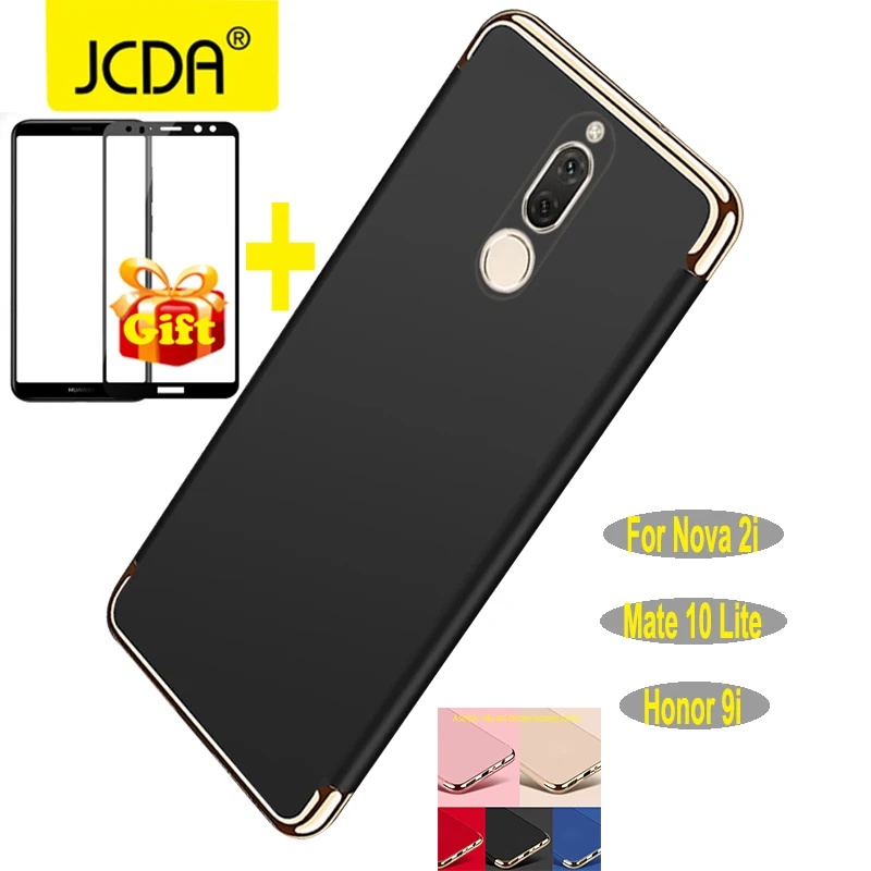 Для HUAWEI Mate 10 Lite задняя крышка для Huawei NOVA 2i случае роскошный 3 в 1 Combo закаленное