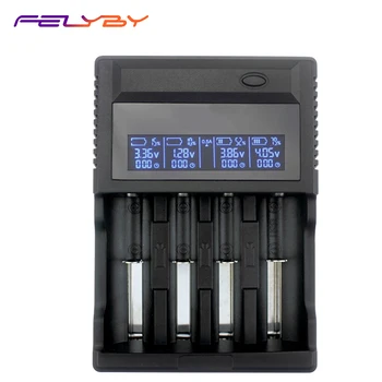 

FELYBY Smart Battery Charger With LCD 4 Slot， Charging 3.7V 26650/18650/14500 AA/AAA NiMH Lithium Battery ZL440C