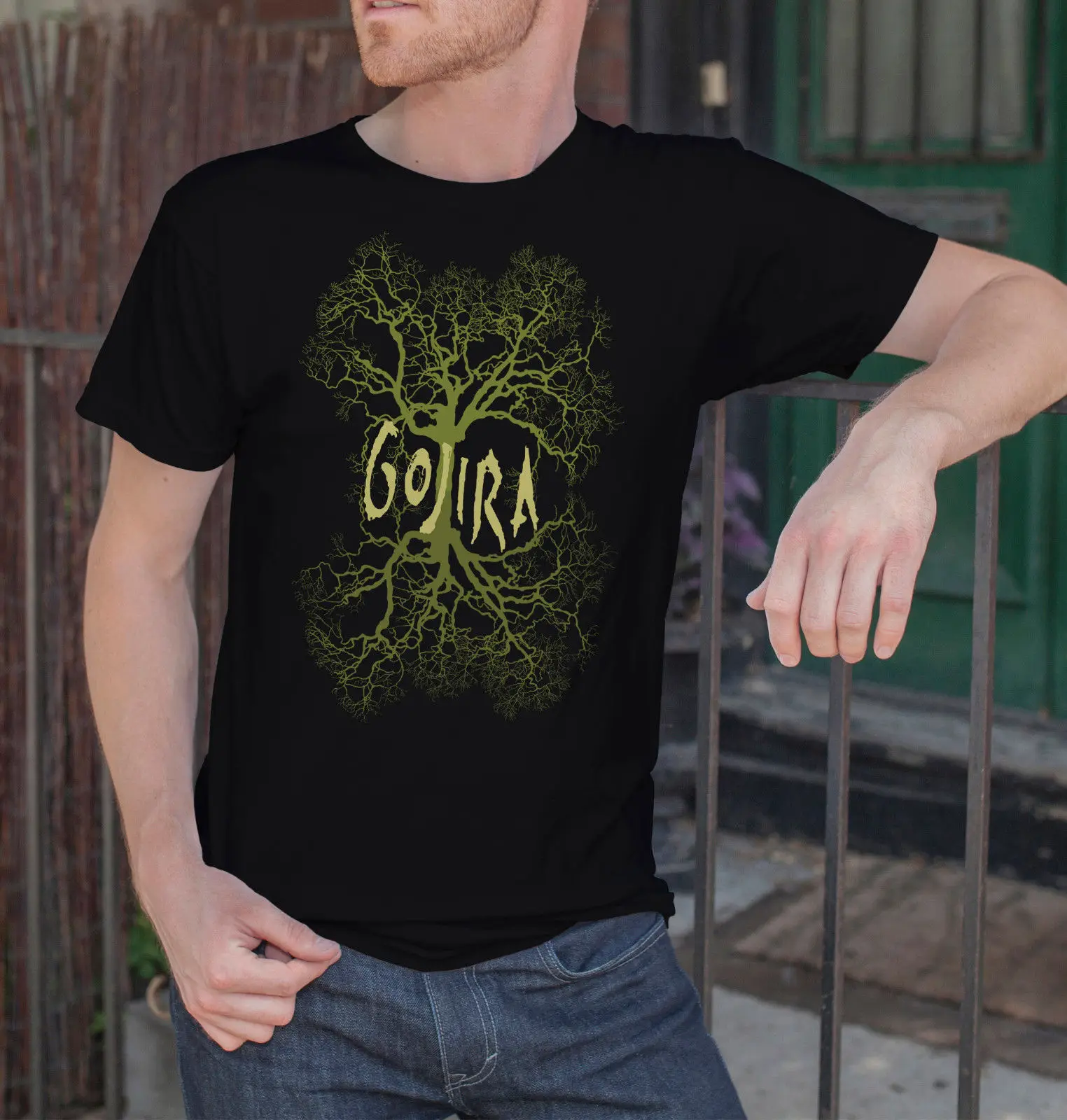 Gojira 男性黒 Tシャツメタルバンドファン Tシャツツリーロゴサイズ S Xxl 新 Tシャツユニセックスおかしいトップス Tシャツ半袖 T Shirt Tee Shirtblack T Shirt Aliexpress